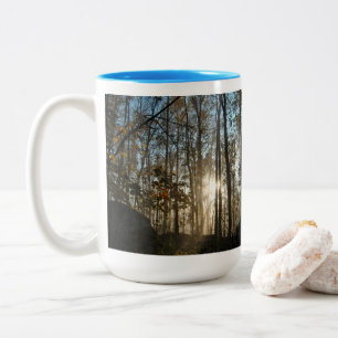 Morning in the Pennsylvania Woods Two-Tone Coffee Mug