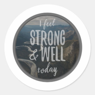 morning inspirational sayings for self acceptance classic round sticker