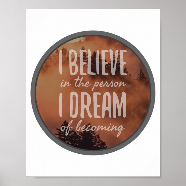 morning inspirational words for self love poster (Front)