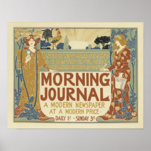 Morning Journal A Modern Newspaper Poster