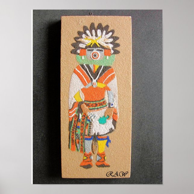 "Morning" Kachina sand painting print (Front)