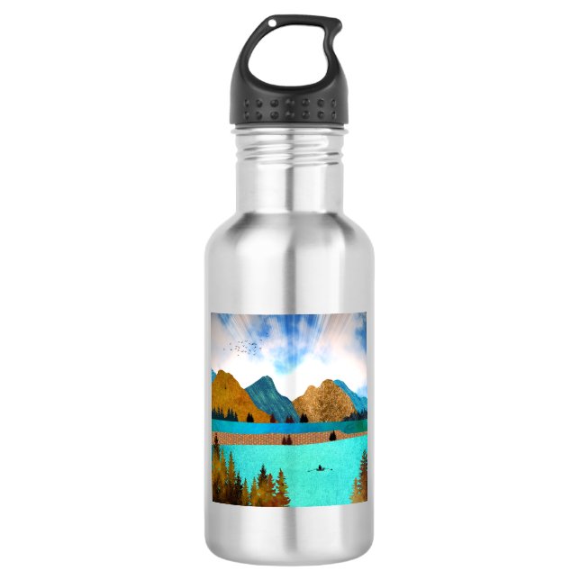 Morning Lake Rower 532 Ml Water Bottle (Front)