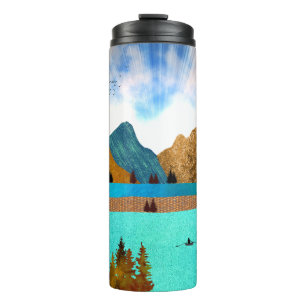 Morning Lake Rower Thermal Tumbler