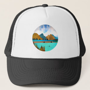 Morning Lake Rower Trucker Hat
