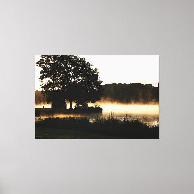 Morning Lake Scene 60x40 (150x100cm) waccnm Canvas Print (Front)
