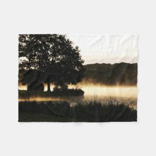 Morning Lake Scene fbcn Fleece Blanket