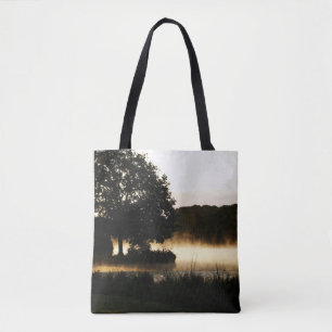 Morning Lake Scene stcn Tote Bag