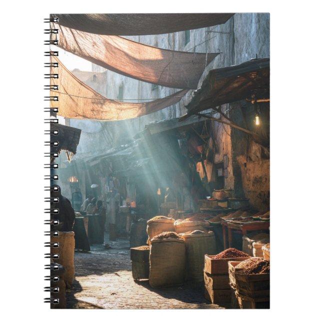 Morning Light Ancient Spice Bazaar Notebook (Front)