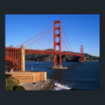 Morning light bathes the Golden Gate Bridge Poster<br><div class="desc">John Alves\\COPYRIGHT John Alves / DanitaDelimont.com | Morning light bathes the Golden Gate Bridge and Fort Point. These two San Francisco landmarks are some of the most photographed places in the world. | AssetID: US05 JAL0175</div>