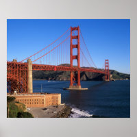 Morning light bathes the Golden Gate Bridge