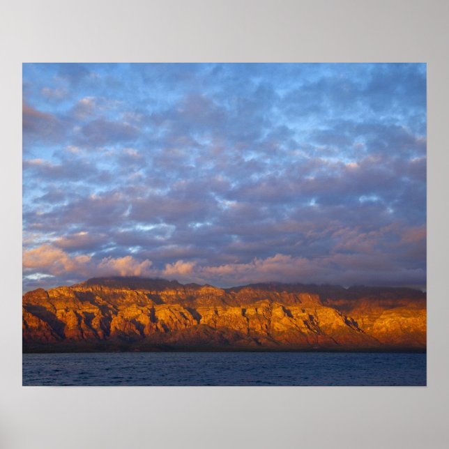 Morning light greets the Sierra de la Giganta Poster (Front)