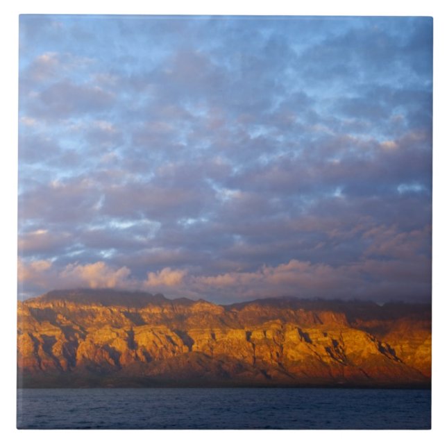 Morning light greets the Sierra de la Giganta Tile (Front)