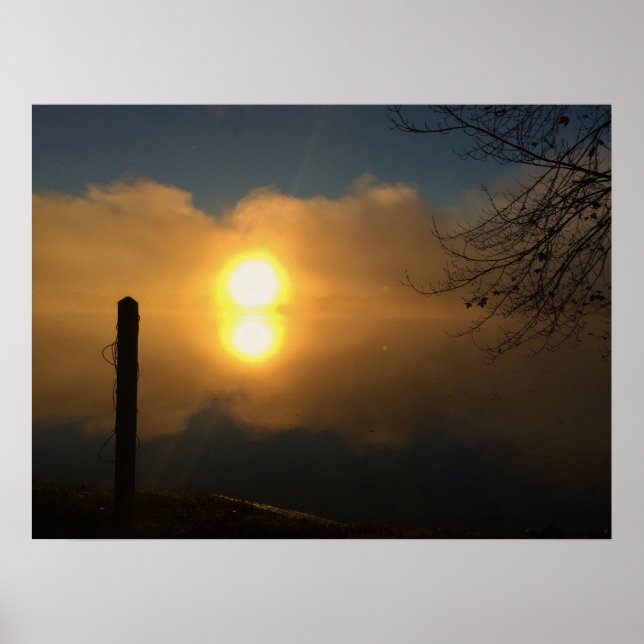 Morning Light Over Still Water Poster (Front)