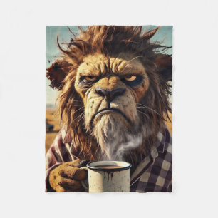 Morning Lion Fleece Blanket
