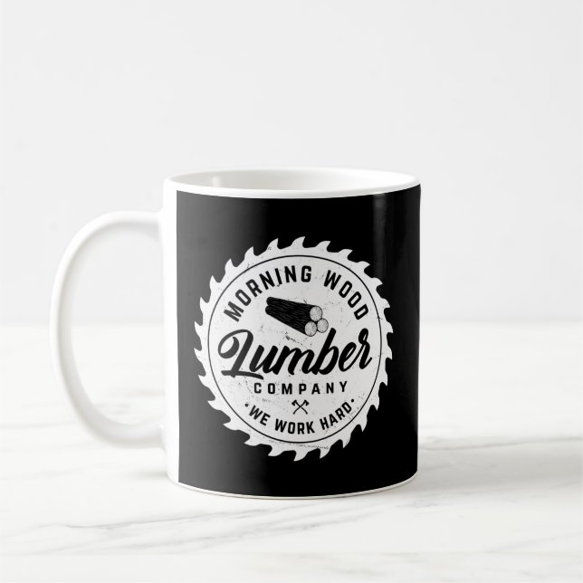 Morning Lumber Company Camping Wood Coffee Mug (Left)