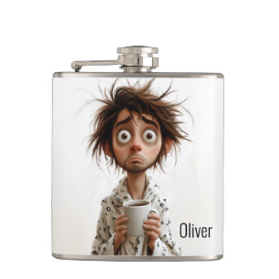 Morning Madness: Coffee First, Questions Later Hip Flask