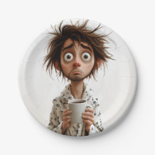 Morning Madness: Coffee First, Questions Later Paper Plate