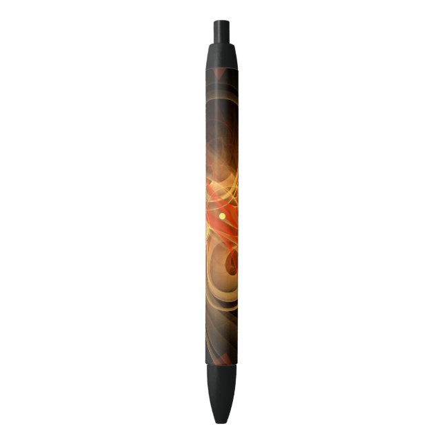 Morning Magic Abstract Art Black Ink Pen (Front Vertical)