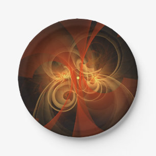 Morning Magic Abstract Art Paper Plate