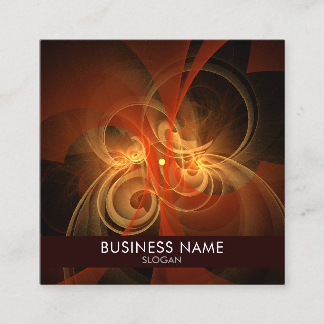 Morning Magic Abstract Art Professional Square Business Card (Front)