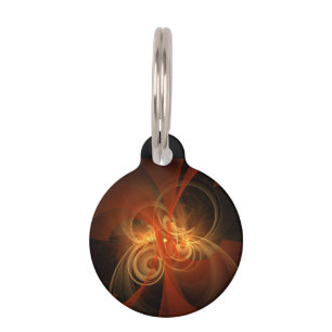 Morning Magic Abstract Art Round Pet Tag