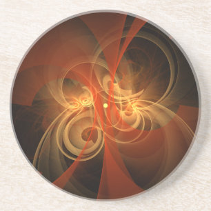 Morning Magic Abstract Art Sandstone Coaster