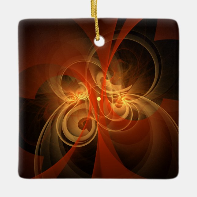 Morning Magic Abstract Art Square Ornament (Front)