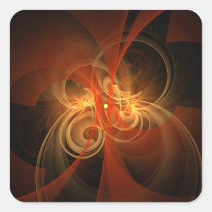 Morning Magic Abstract Art Square Sticker
