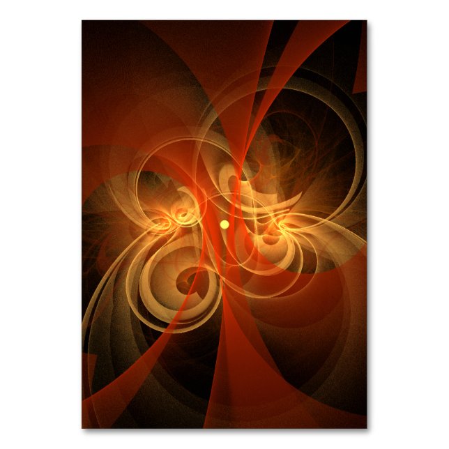 Morning Magic Abstract Art Table Card (Front)