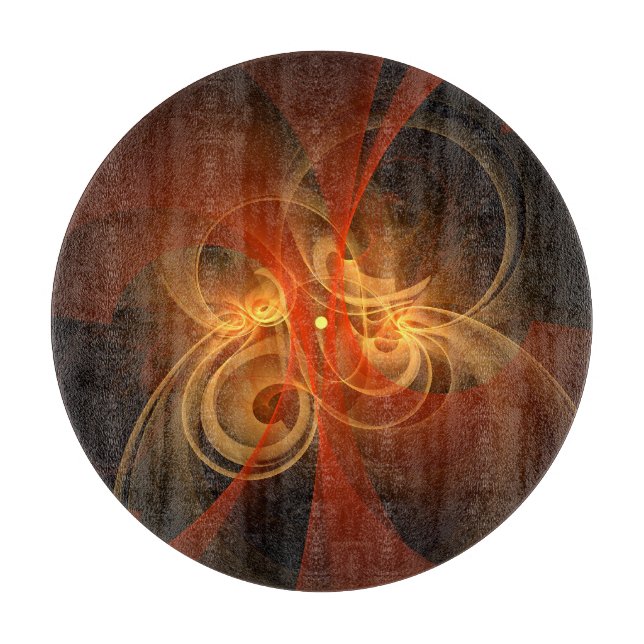 Morning Magic Modern Abstract Light Energy Art Cutting Board (Front)