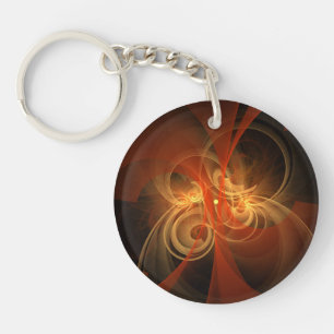 Morning Magic Modern Abstract Light Energy Art Key Ring