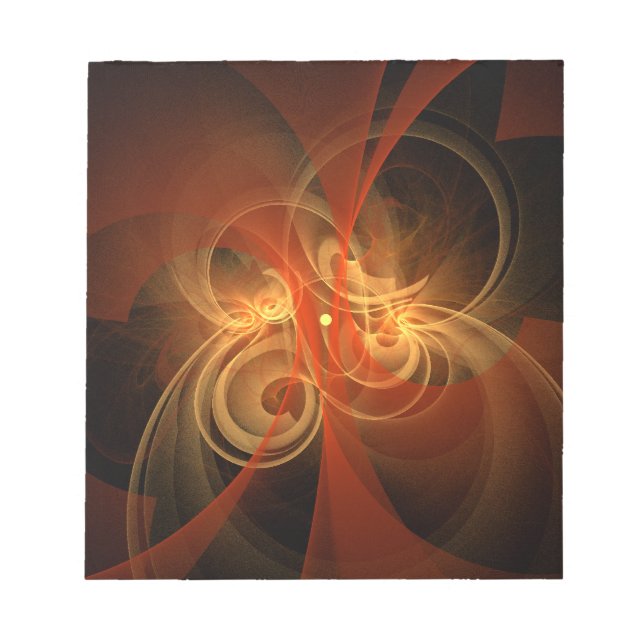 Morning Magic Modern Abstract Light Energy Art Notepad (Front)