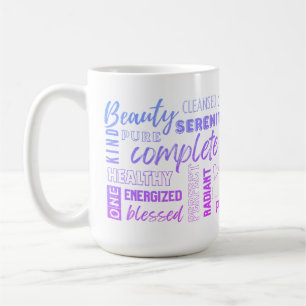 Morning Mantra I AM Inspirational High Vibe Words Coffee Mug