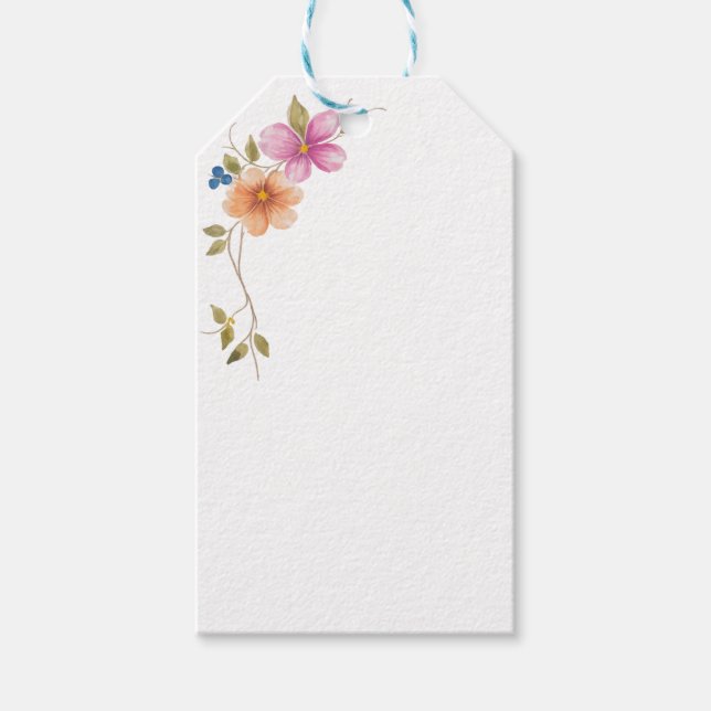 Morning Meadow Blooms Gift Tags (Front)