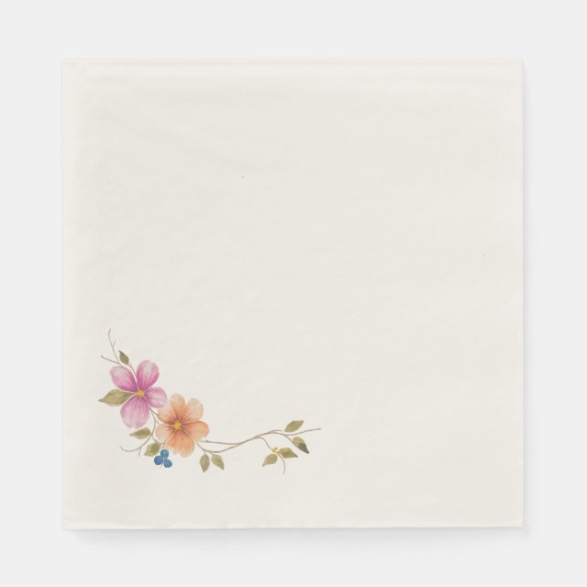 Morning Meadow Blooms Napkin (Front)