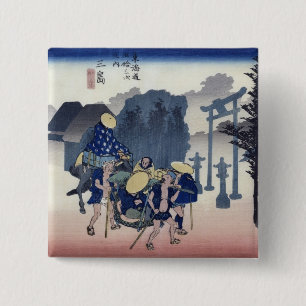 Morning Mist at Mishima 15 Cm Square Badge