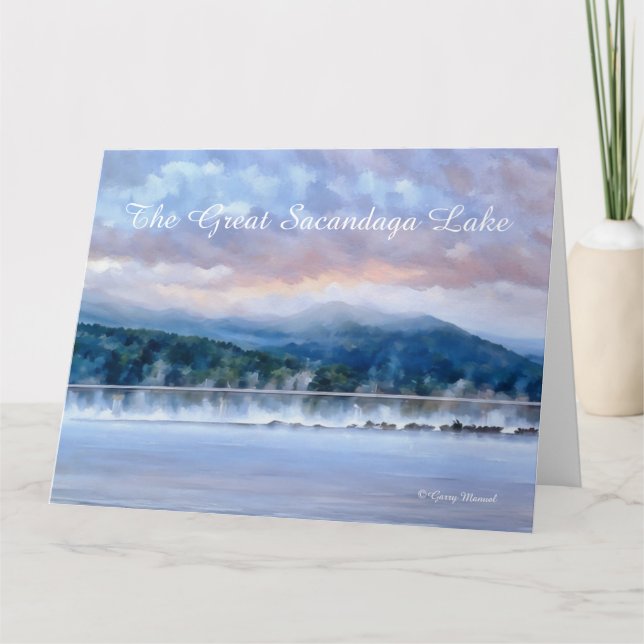 Morning Mist at the Great Sacandaga Lake Card (Front)