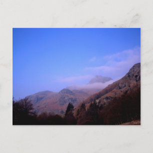 Morning mist Langdale Pikes Lake District England Postcard