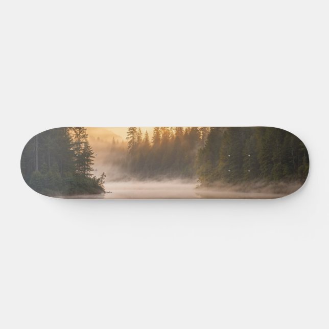 Morning Mist on River in the Pines Skateboard (Horz)