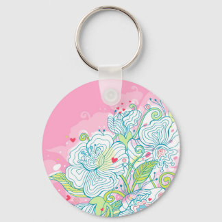 Morning Mist Over My Heart Key Ring