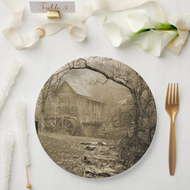 Morning Mist Paper Plate (Wedding)