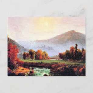 Morning Mist Rising in Plymouth, NH Postcard