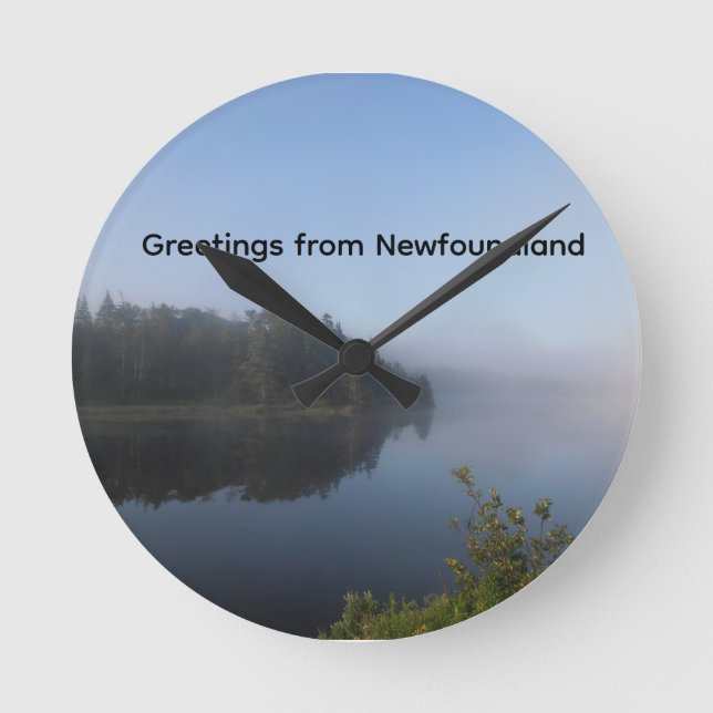Morning Mist  Round Clock (Front)