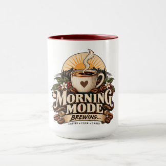 Morning Mode Brewing Coffee Lover Vintage Coffee Mug