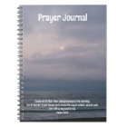 Morning Moon Over the Ocean Bible Verse Journal