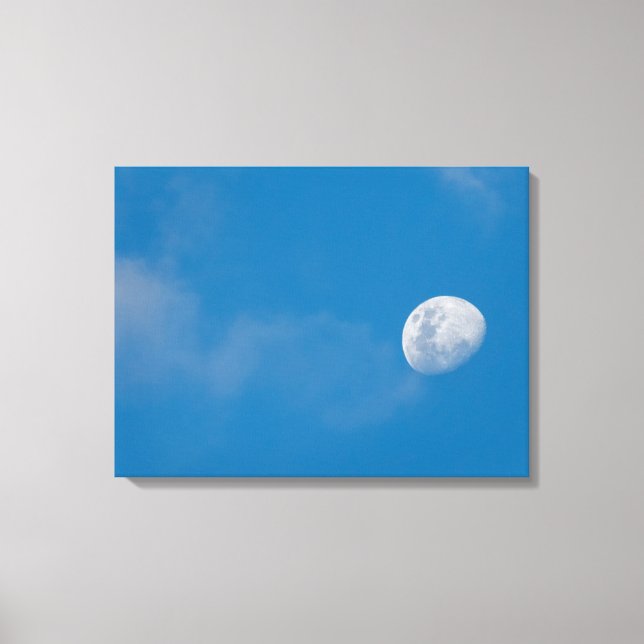 Morning Moon | Zambia, Africa Canvas Print (Front)
