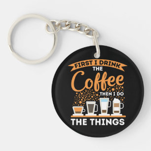 Morning Motivation Boost - Coffee Lover Mantra Key Ring