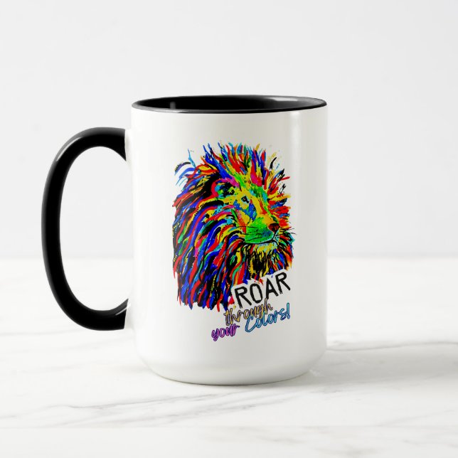 Morning Motivation Lion Mug (Left)