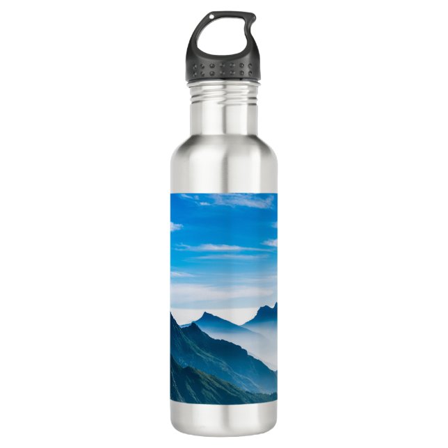 Morning Mountains Mist Landscape 710 Ml Water Bottle (Front)