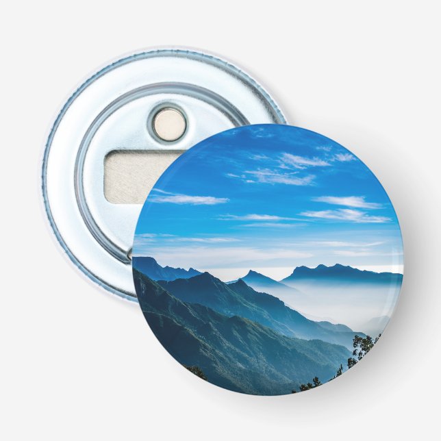 Morning Mountains Mist Landscape Bottle Opener (Front)